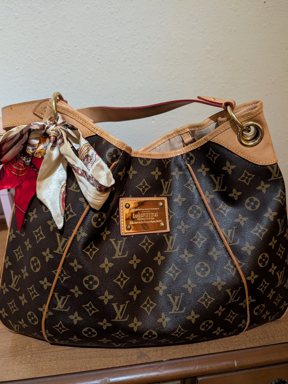 Louis Vuitton - Galleria Bag W/Monogram Canvas/Vachetta Leather
